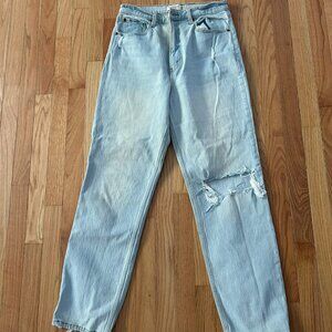 Abercrombie and Fitch 90's Straight Ultra High Rise women's jeans light wash